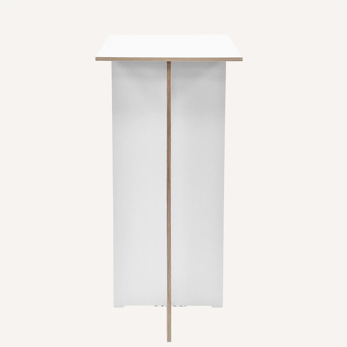 White Plywood Pedestal Top Angle.