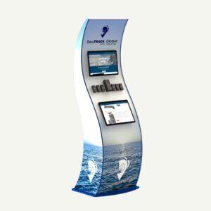 A digital pop up product display.