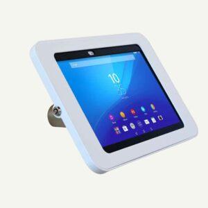 A wall mounted ipad holder.