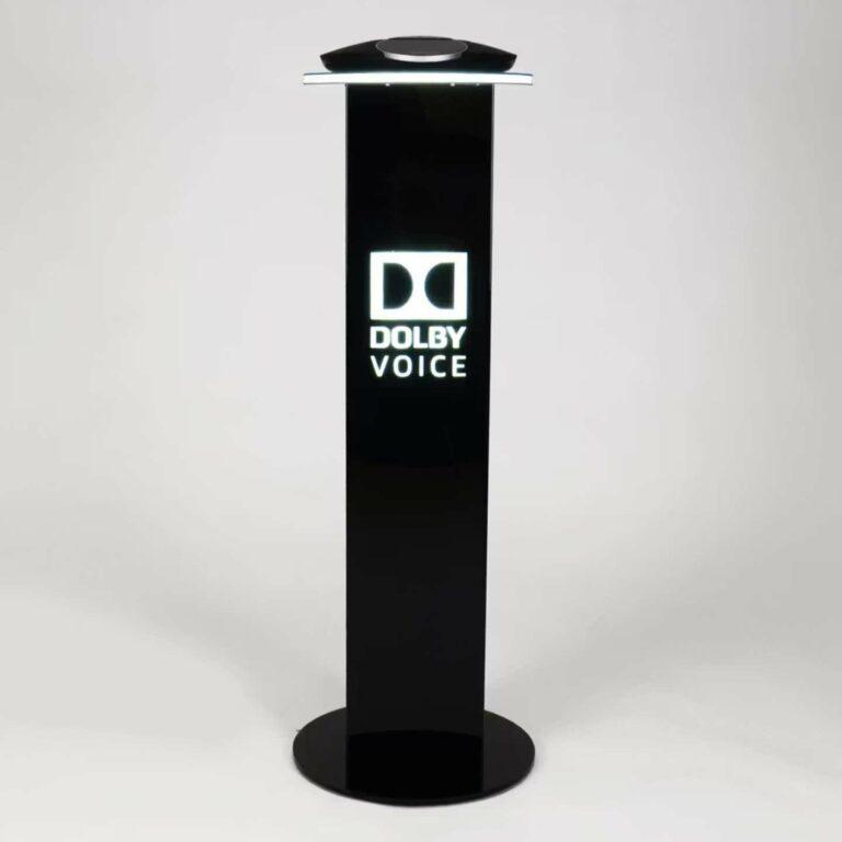 A made to measure Dolby Sound plinth.