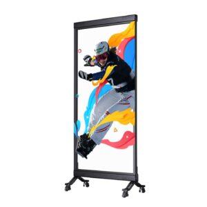 An indoor transparent DV-LED freestanding Totem.