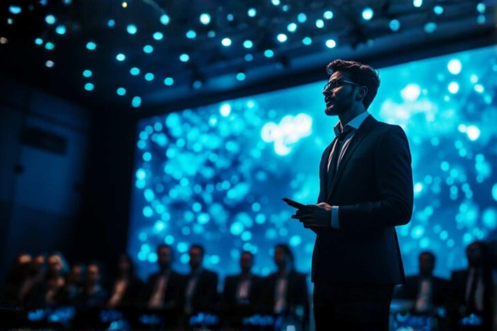 A man giving a presentation.
